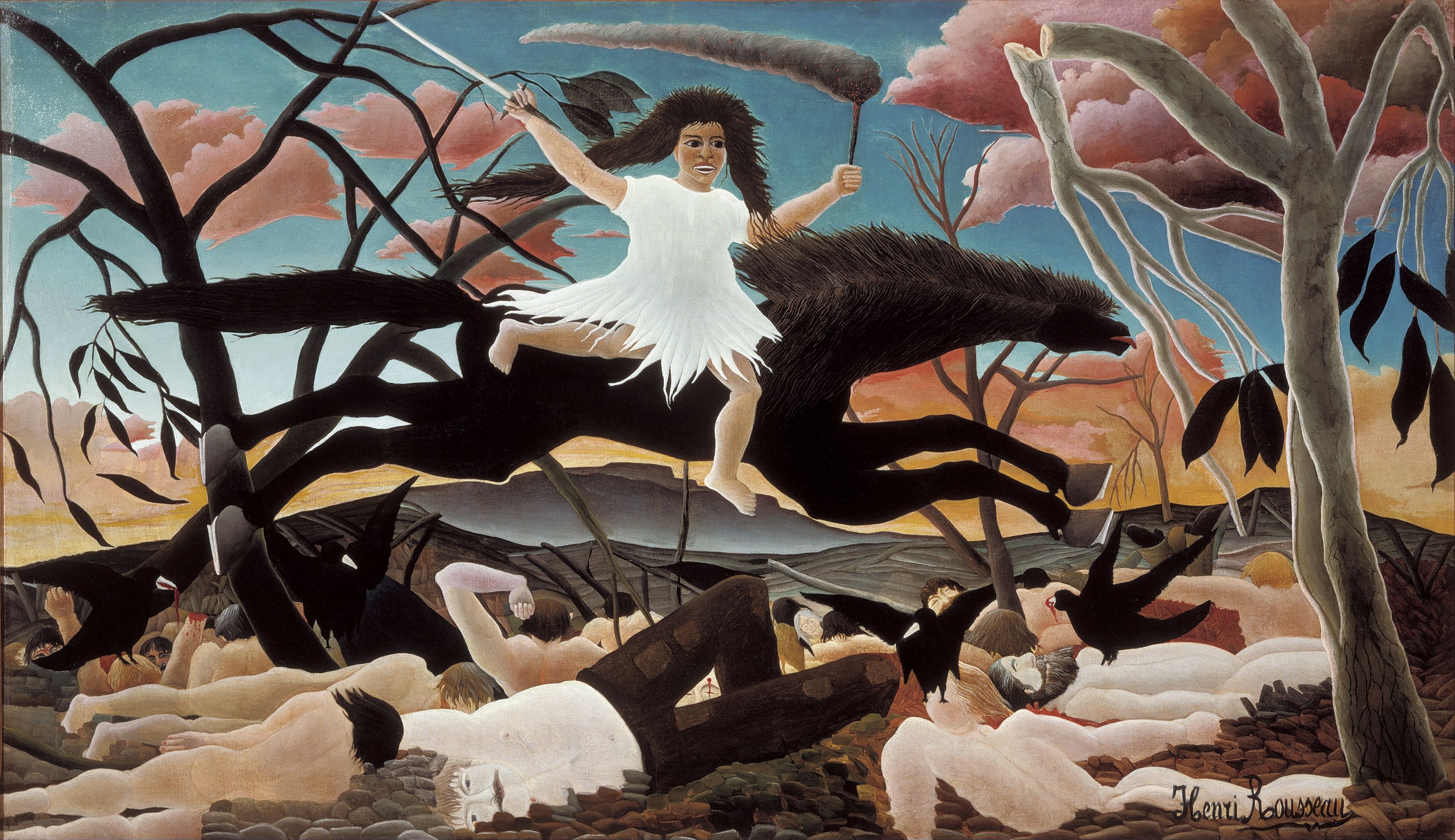  War (1894) โดย Henri Rousseau