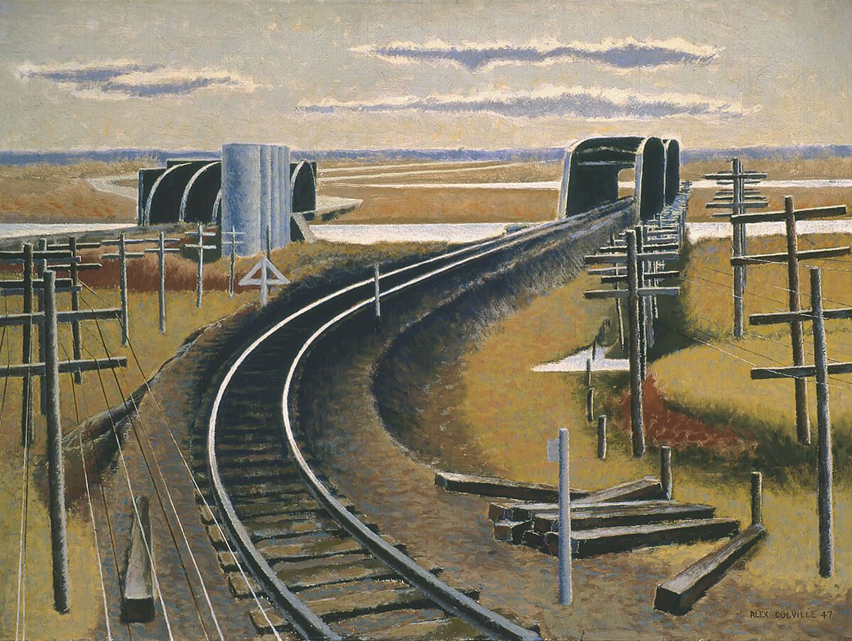 Railroad over Marsh (1947)