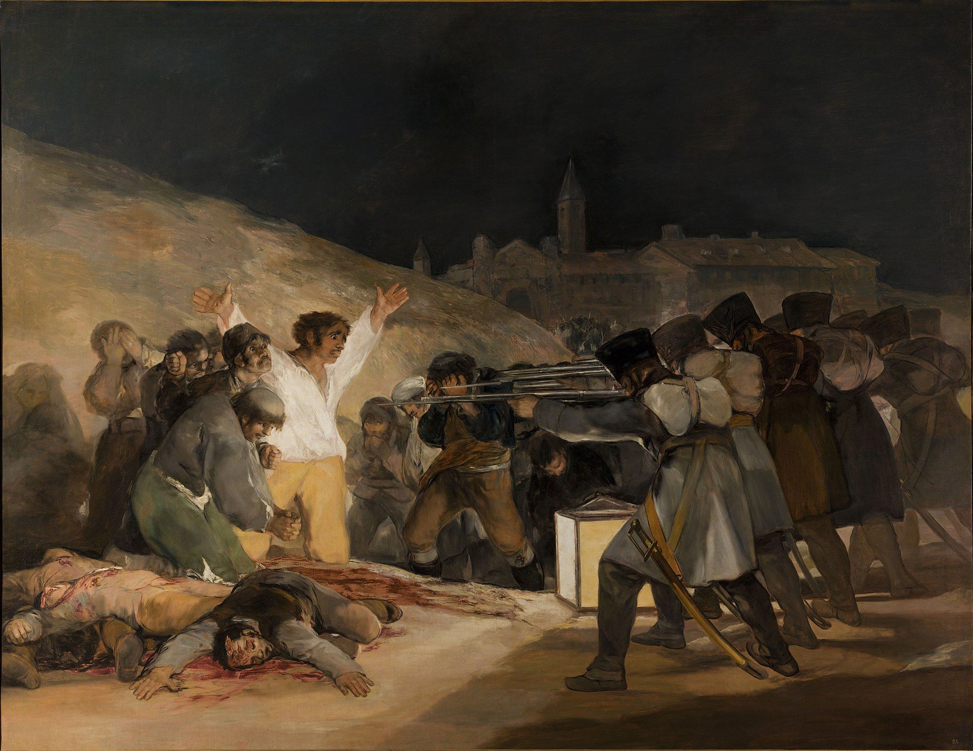 The Third of May 1808 ผลงานของ ฟรันซิสโก โกยา (Francisco Goya) สร้างขึ้นในปี ค.ศ. 1814