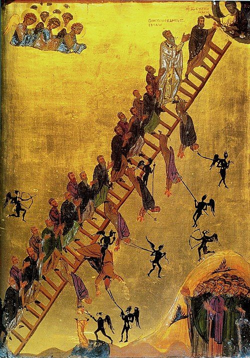 **The 12th-century Ladder of Divine Ascent icon (Saint Catherine's Monastery, Sinai Peninsula, Egypt)** 